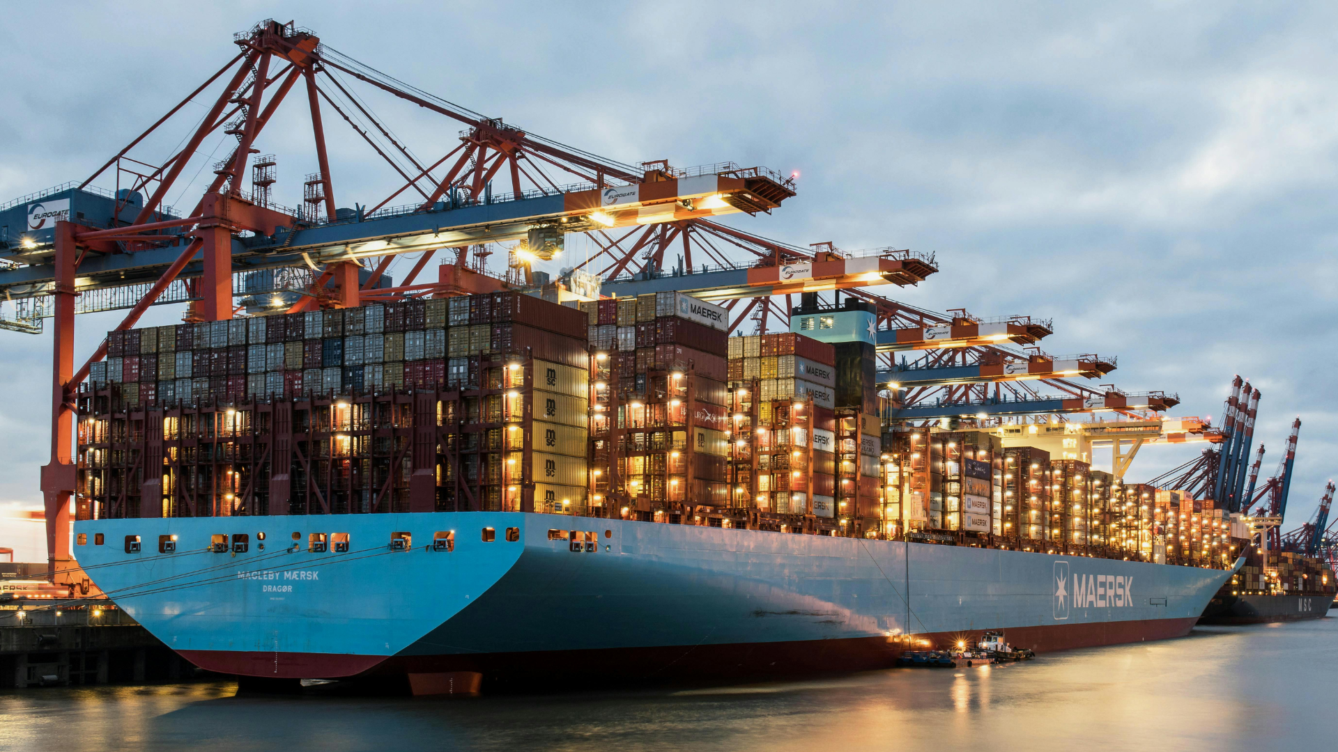 Container ship at a port terminal, representing trade flows under the Philippines-Chile CEPA
